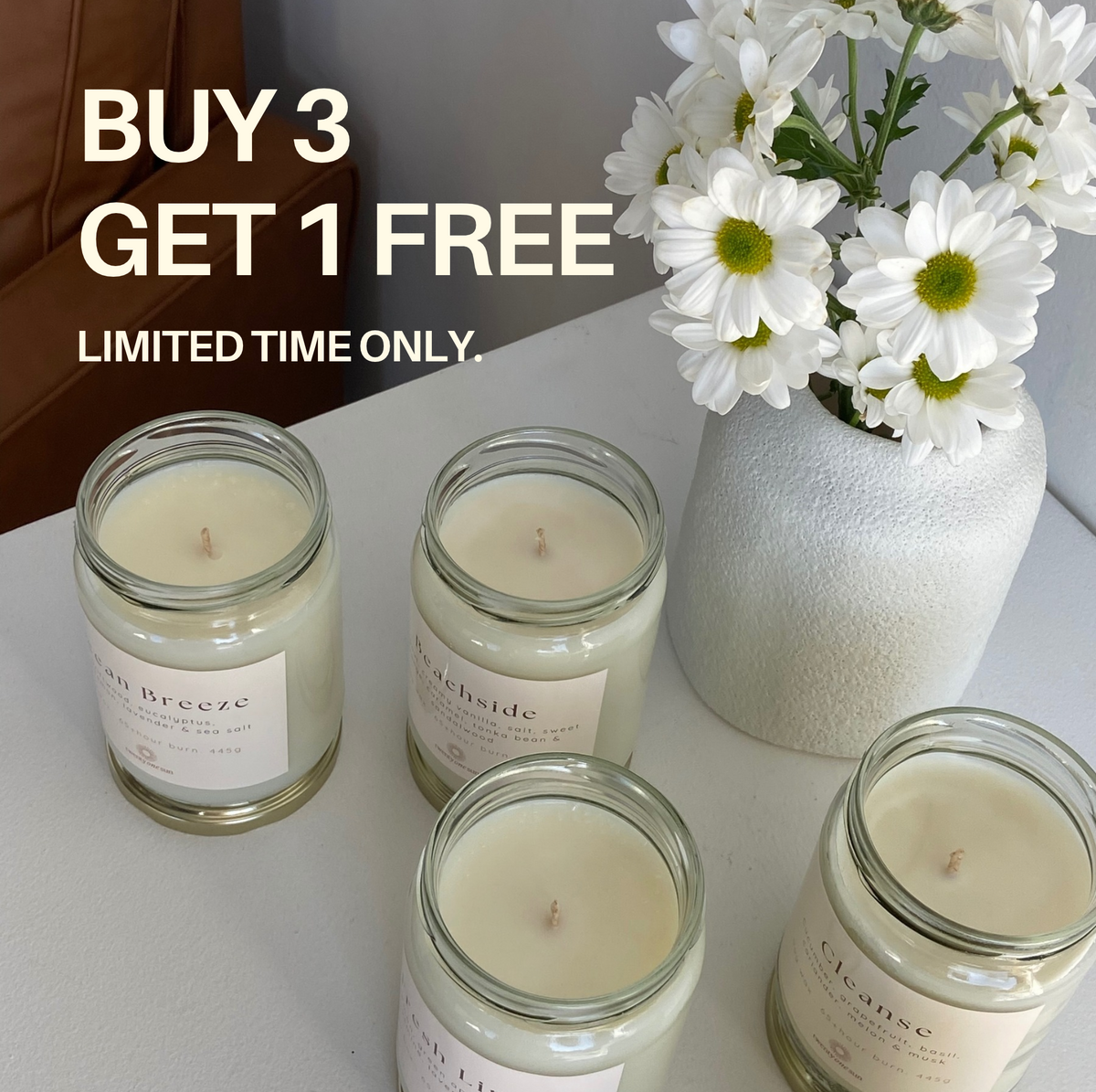 Buy 3 Candles, Get 1 FREE