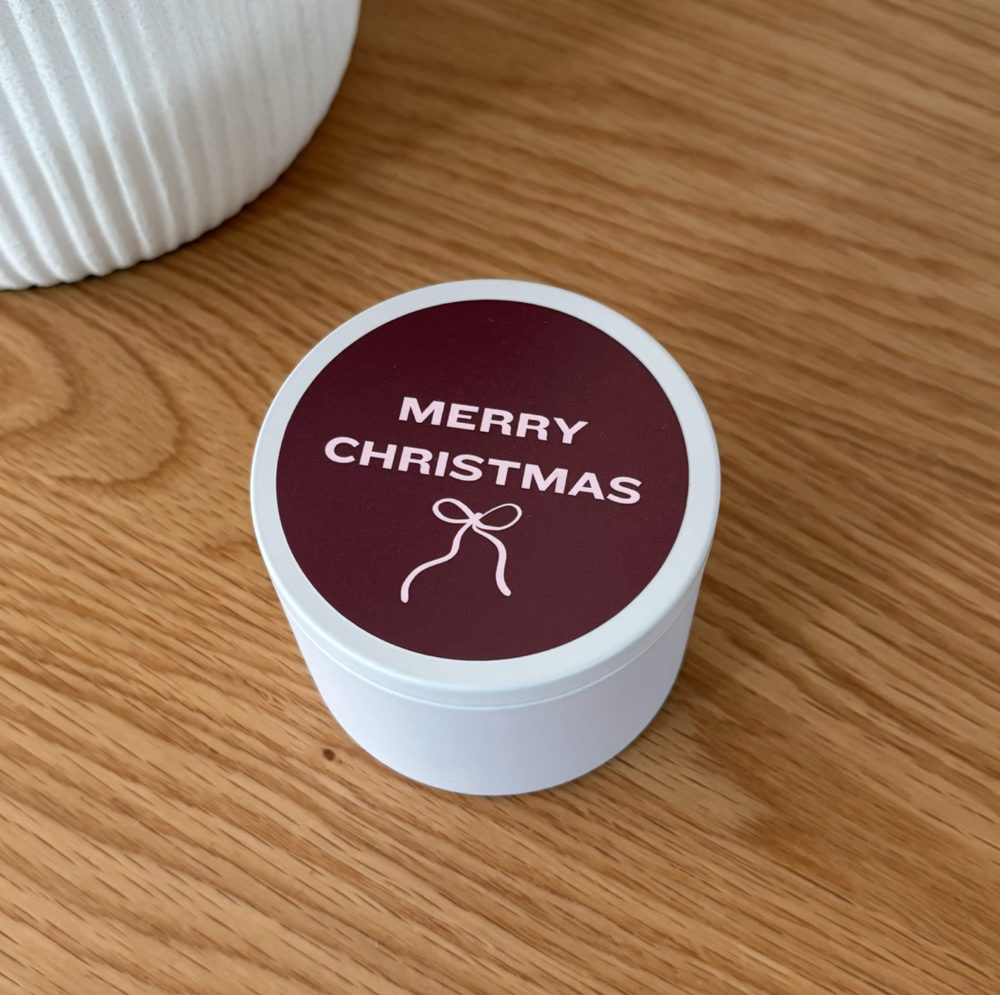 Merry Christmas Travel Tin Candle