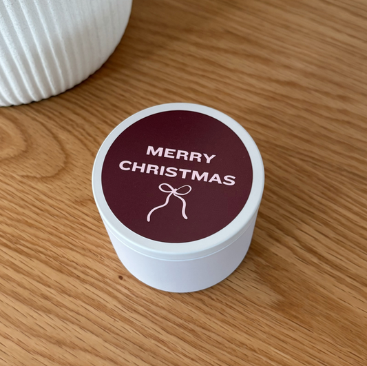 Merry Christmas Travel Tin Candle