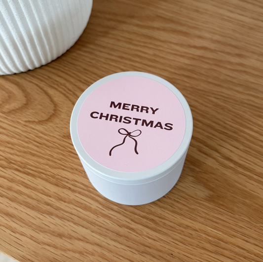 Merry Christmas Travel Tin Candle