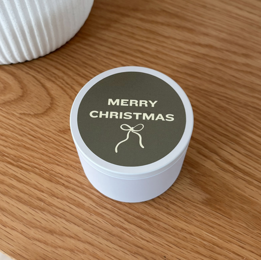 Merry Christmas Travel Tin Candle