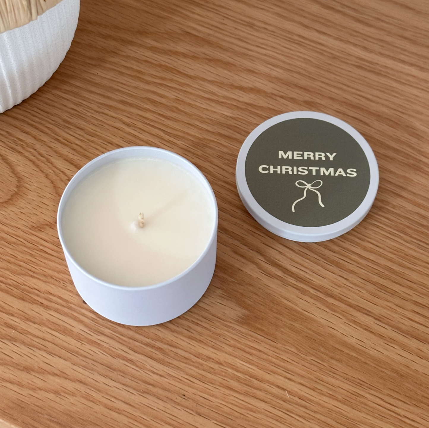 Merry Christmas Travel Tin Candle