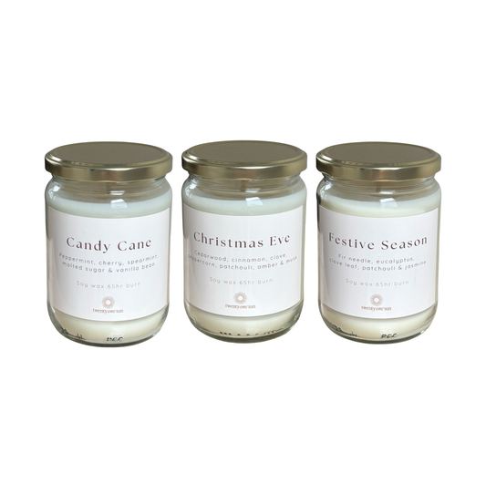 Large Christmas Candle Bundle